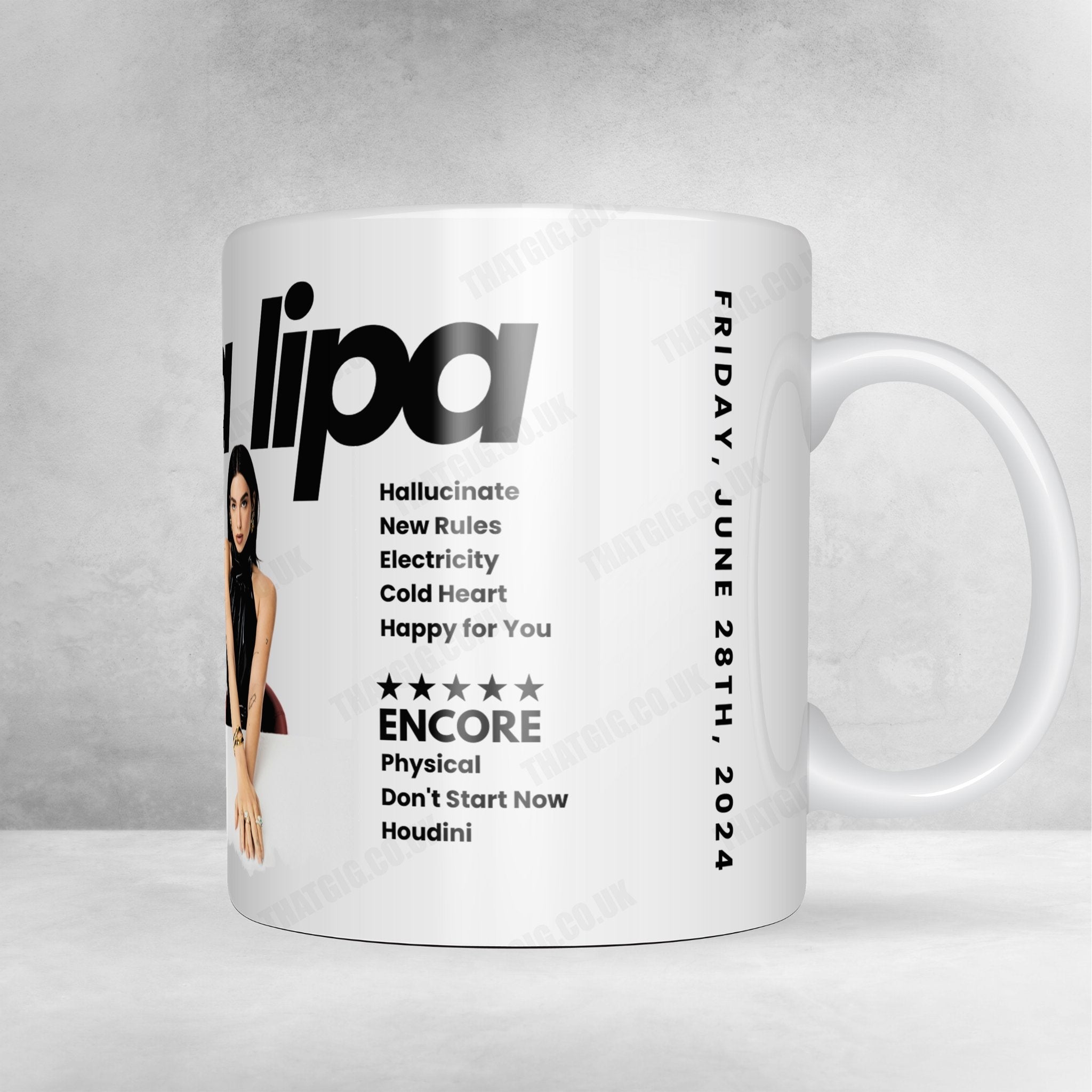 Dua Lipa Setlist Poster - Glastonbury Festival - June 28th, 2024