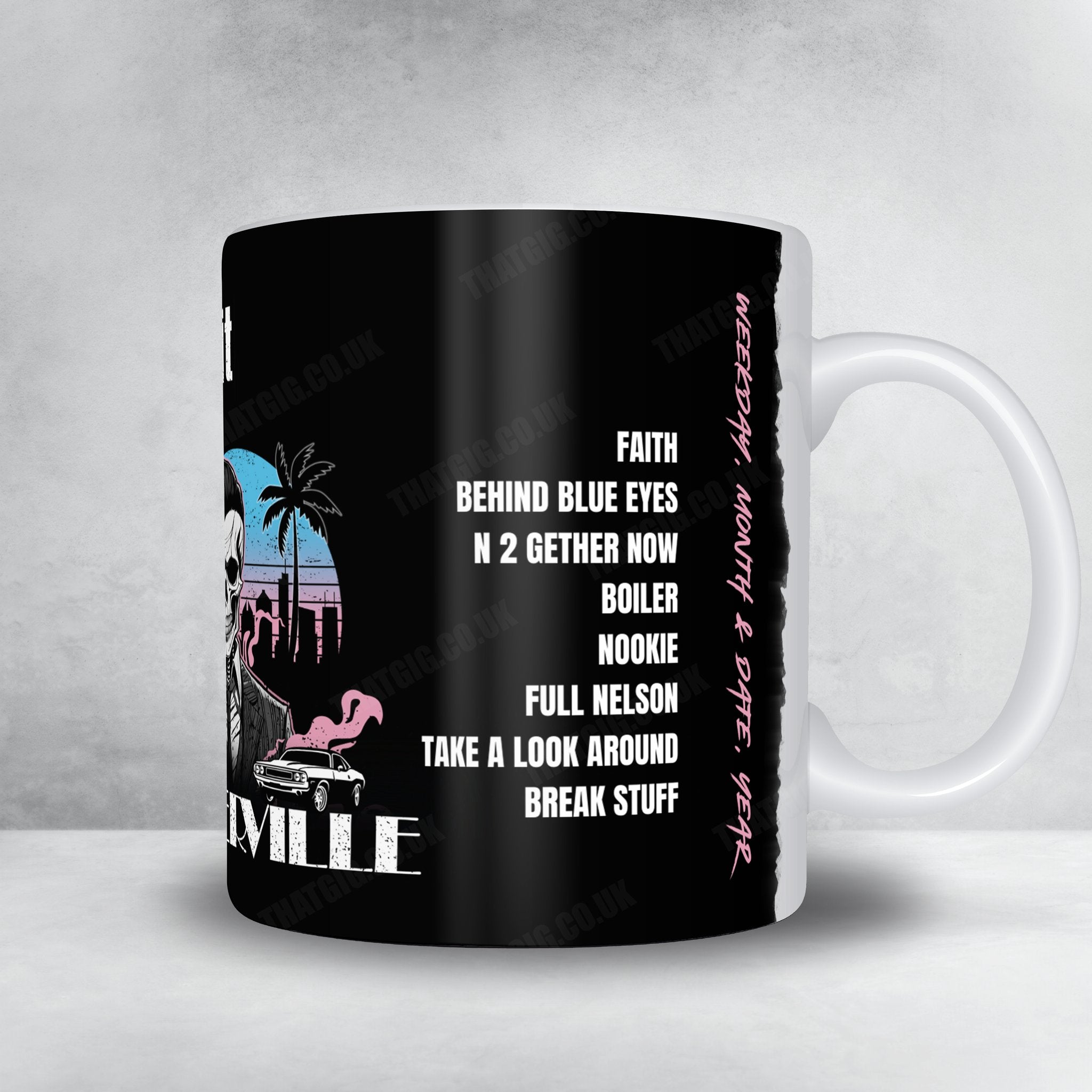 Limp Bizkit Setlist Mug - Jiffy Lube Live, Bristow, VA, USA - July 28th, 2024