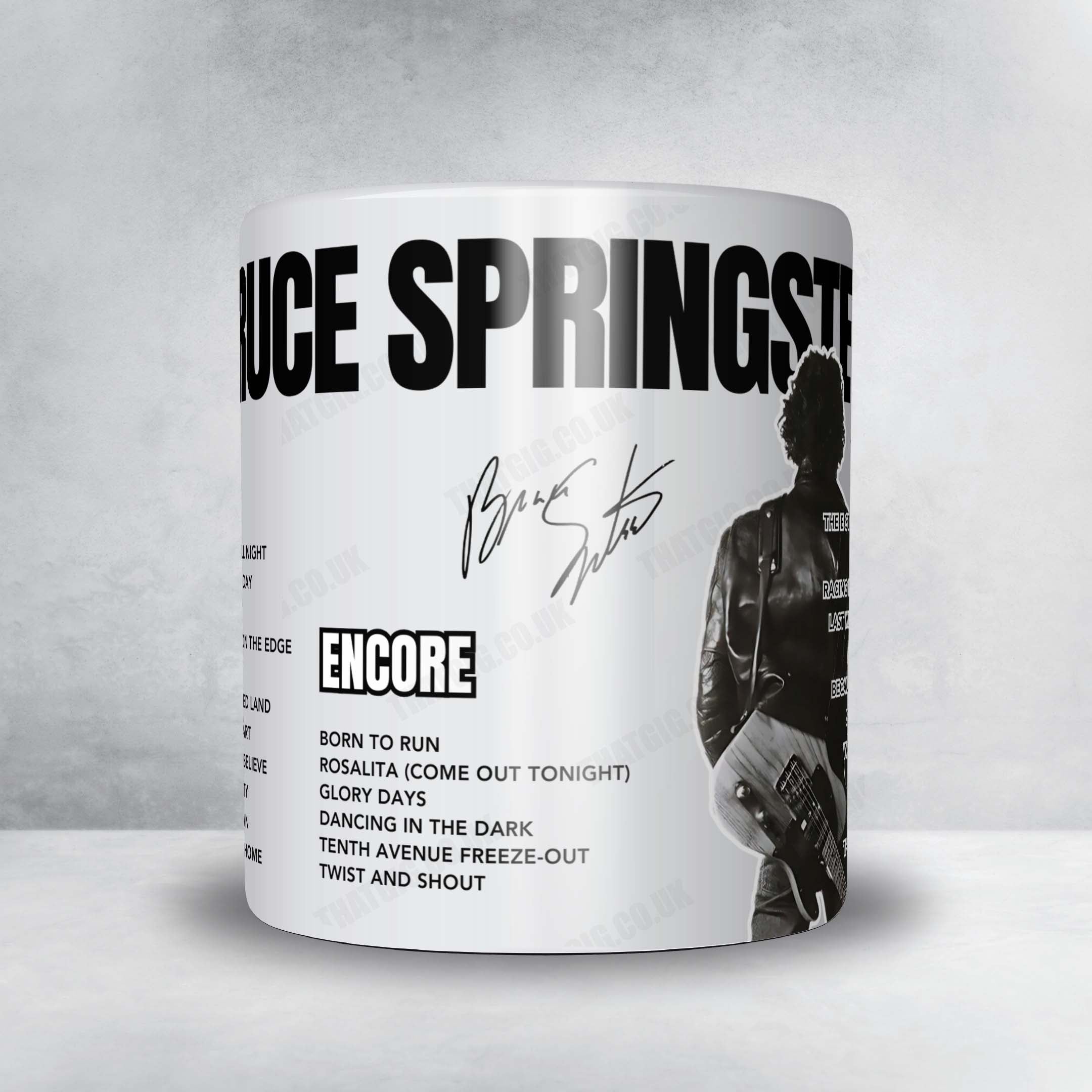 Bruce Springsteen Setlist Mug - Isaac Stern Auditorium at Carnegie Hall, New York - March 26th, 2025