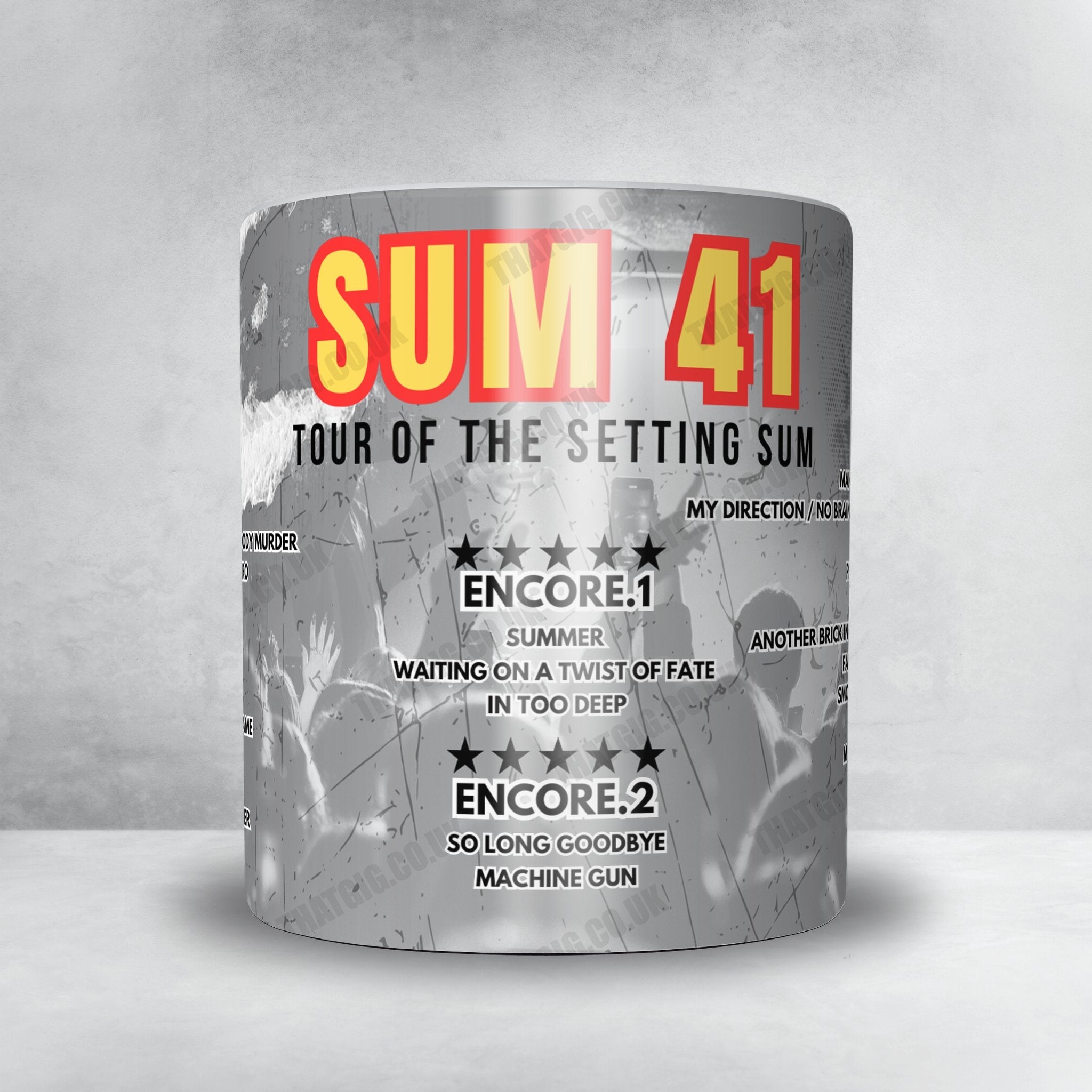 Sum 41 Setlist Mug - Place Bell, Laval - January 25th, 2025