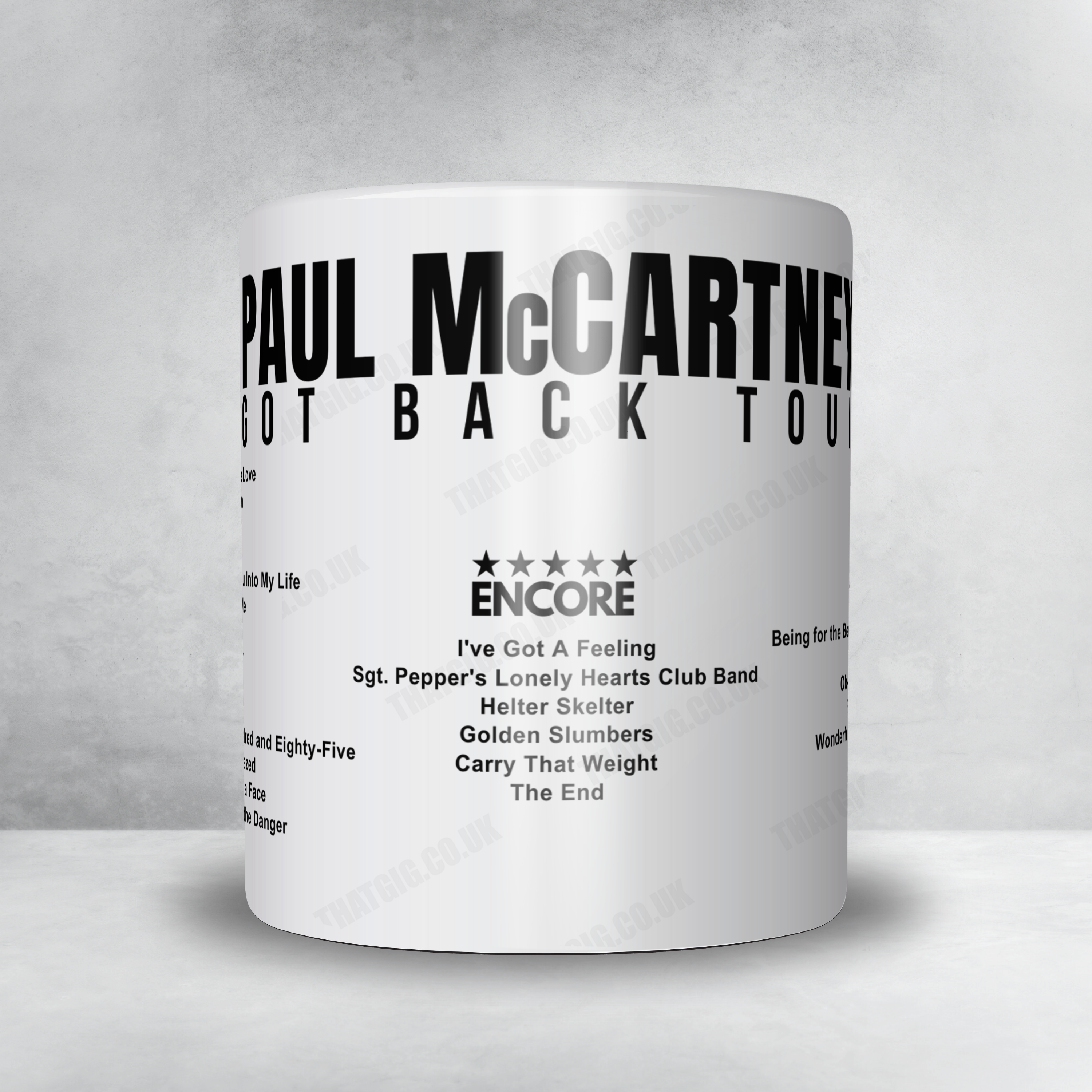 Paul McCartney Setlist Mug - Co-op Live, Manchester - December 15th, 2024
