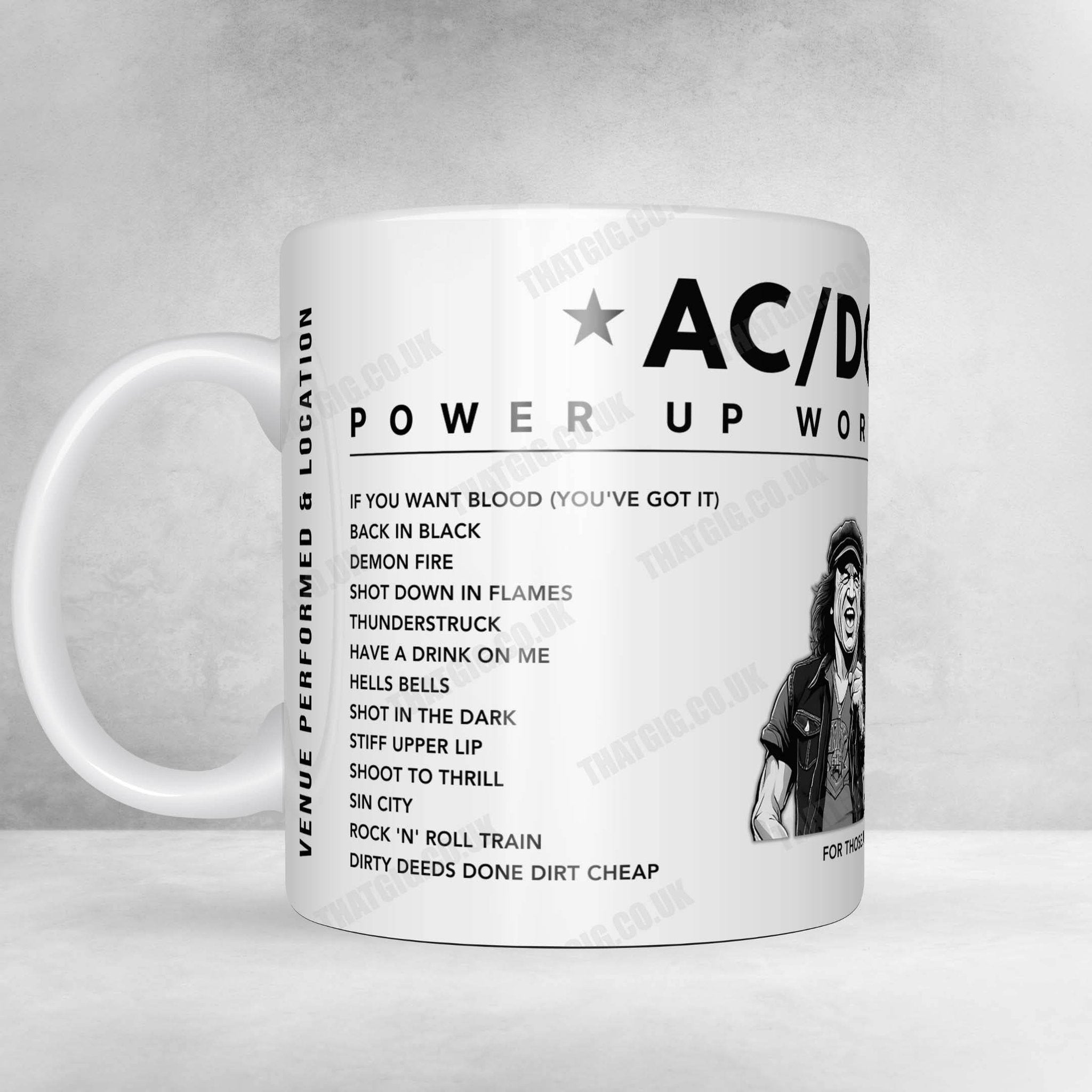 AC/DC Setlist Mug - Amway Arena, Orlando - November 19th, 2009