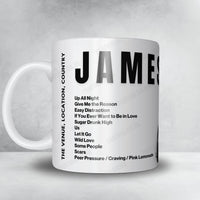 James Bay Setlist Mug - Nick Rayns LCR, UEA, Norwich - May 5th, 2022