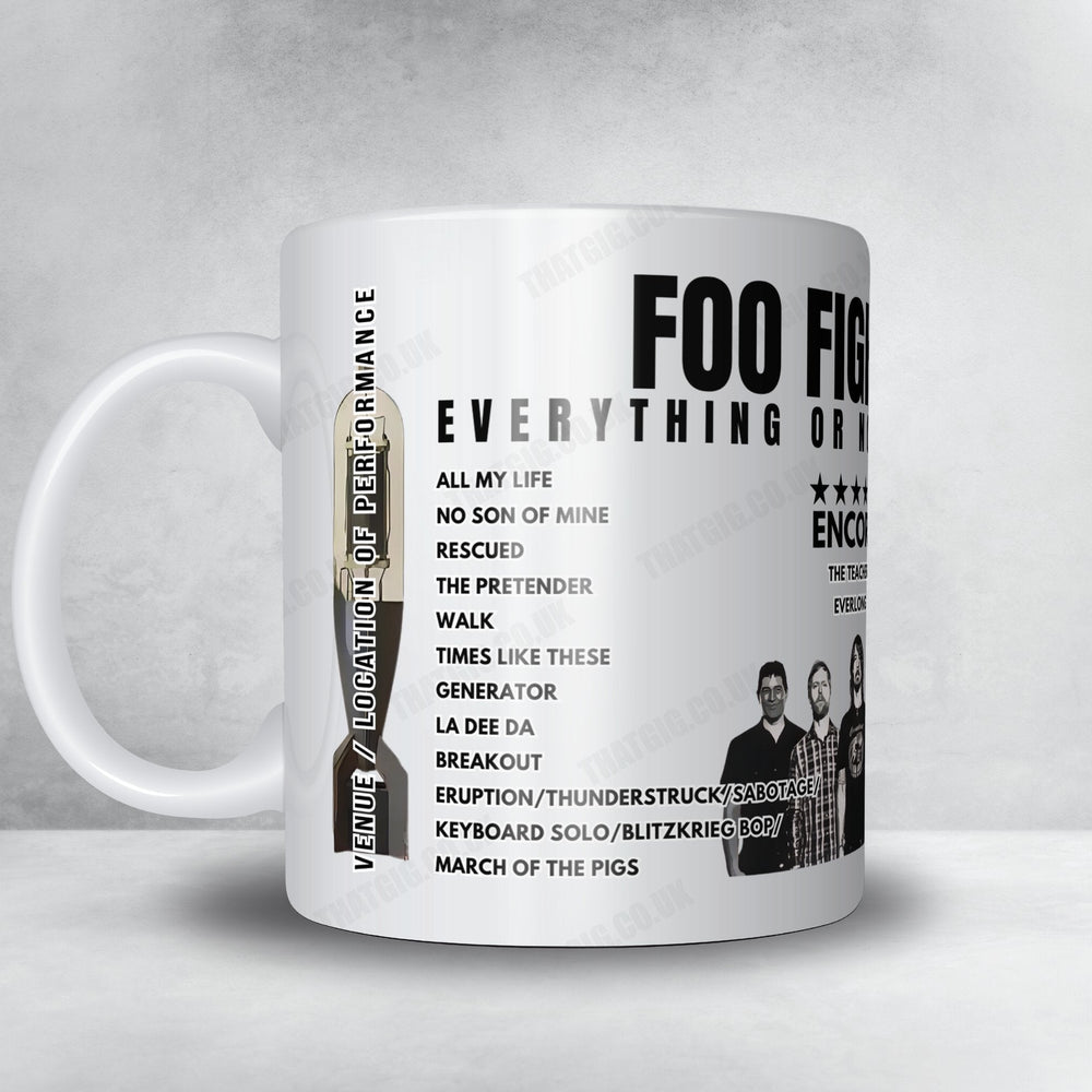 Foo Fighters Setlist Mug - T-Mobile Park, Seattle - August 18th, 2024