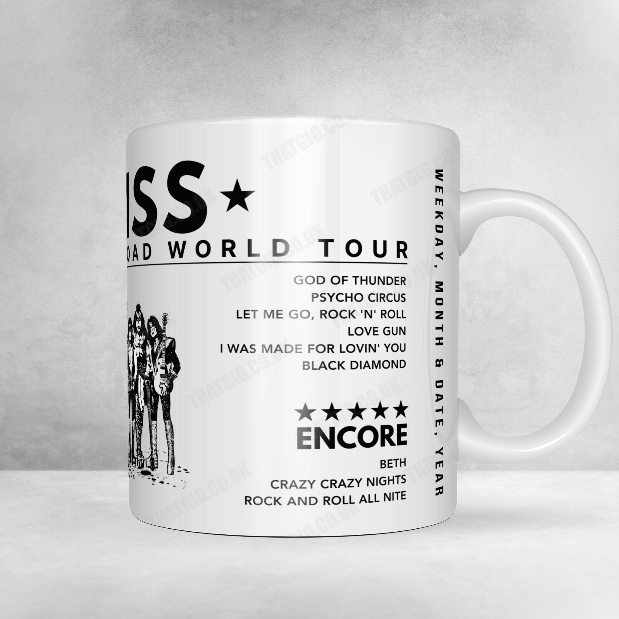 KISS Setlist Mug - Madison Square Garden, New York, December 2nd 2023