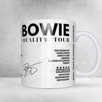 David Bowie Setlist Mug - PNC Bank Arts Center, Holmdel - June 5th, 2004