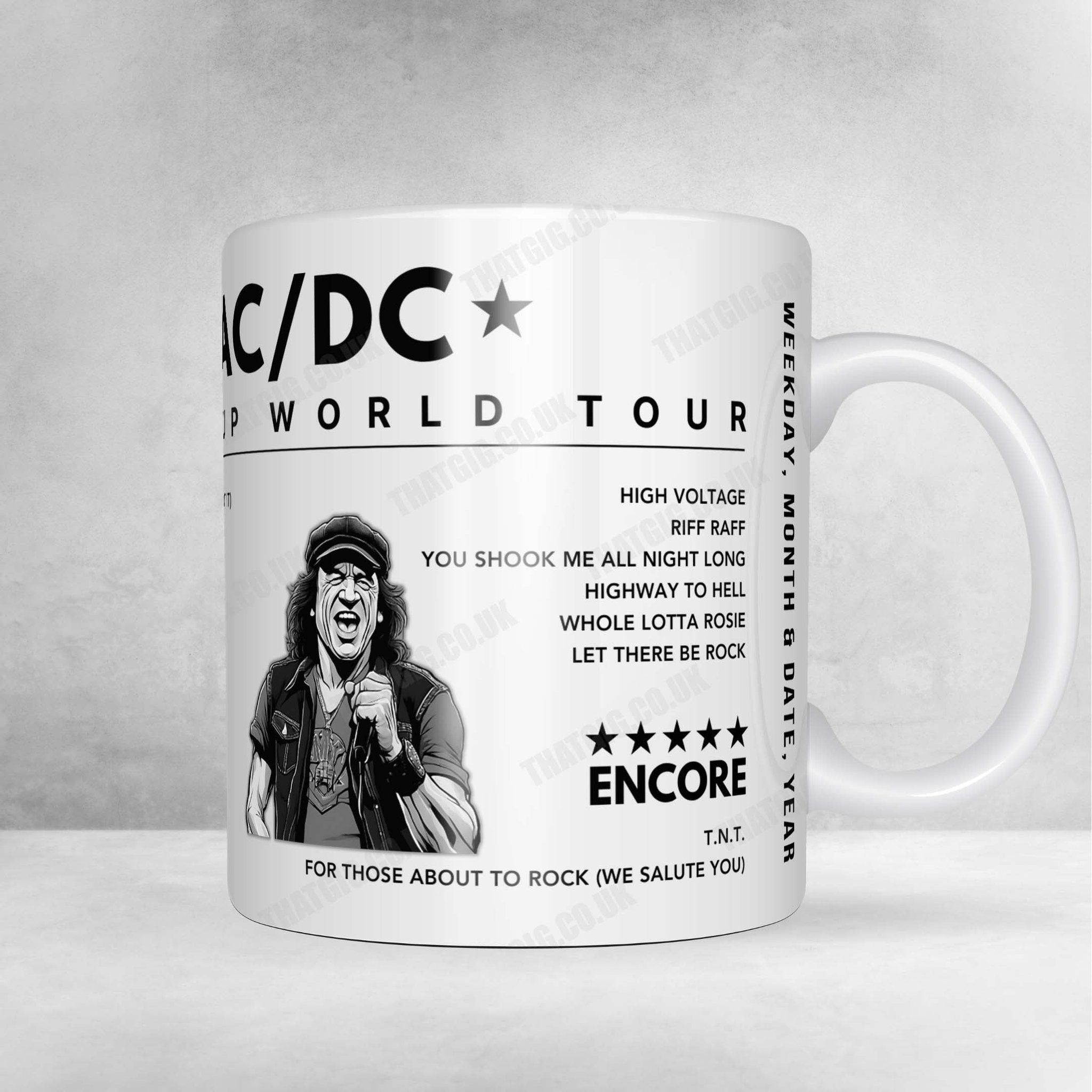 AC/DC Setlist Mug - MGM Grand Garden Arena, Las Vegas - April 9th, 2010