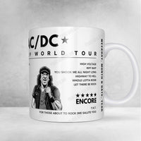 AC/DC Setlist Mug - Tacoma Dome, Tacoma - April 20th, 2001