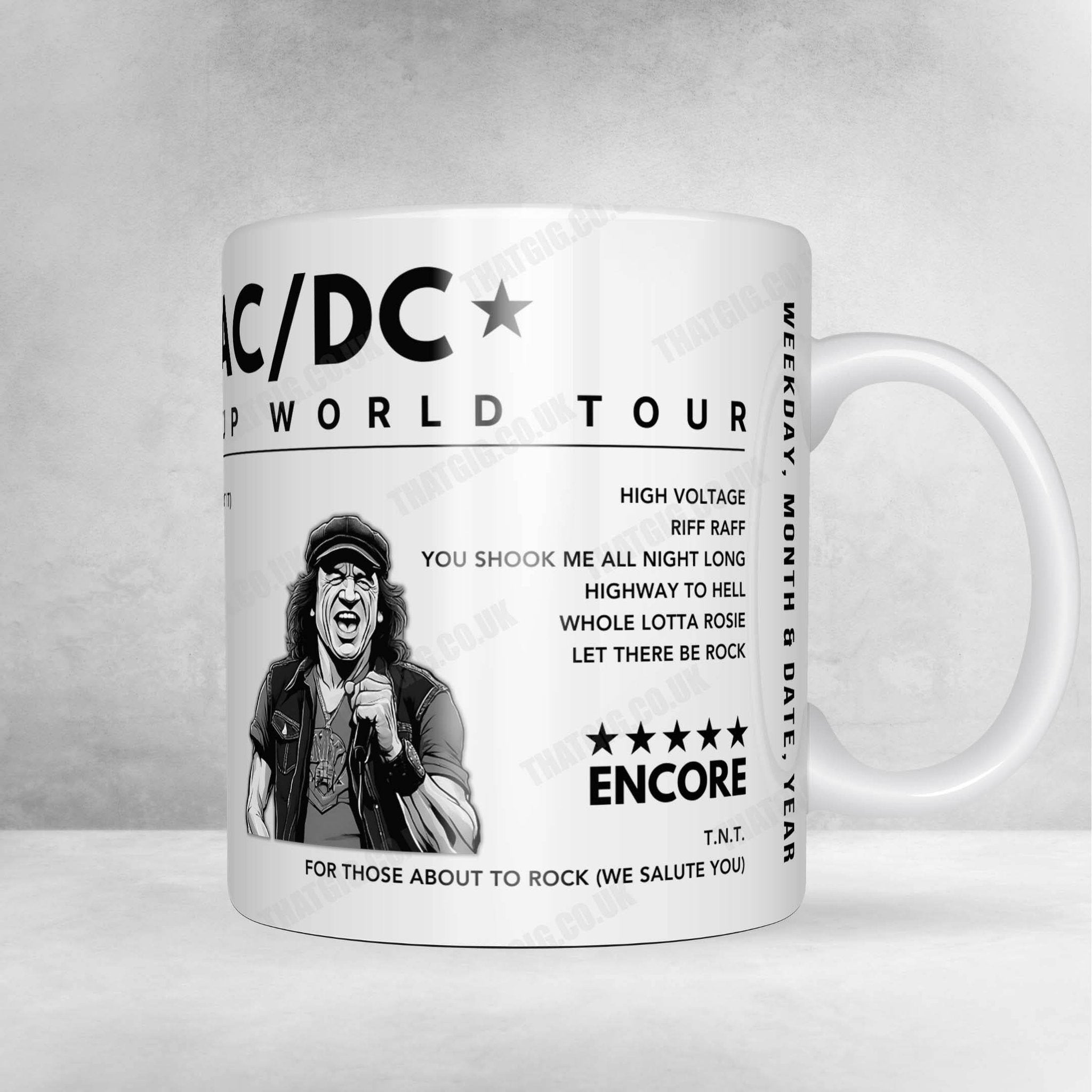 AC/DC Setlist Mug - ANZ Stadium, Sydney - February 18th, 2010