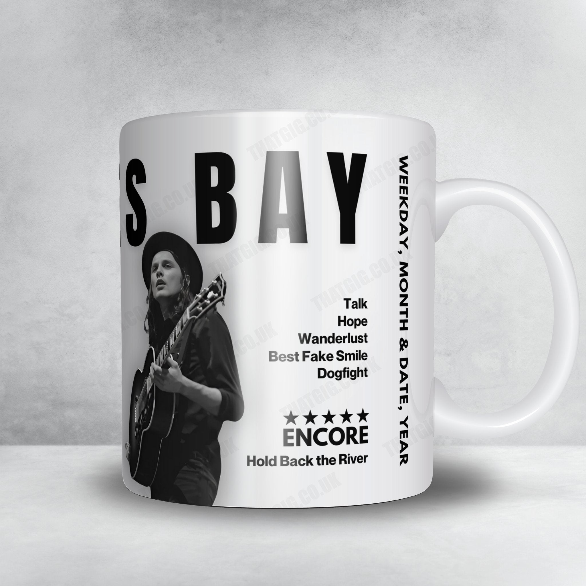 James Bay Setlist Mug - Beach Ballroom, Aberdeen - May 12th, 2022