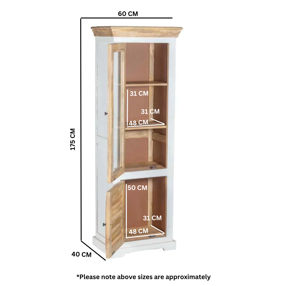 Bianco Solid Mango Wood Bookcase   White