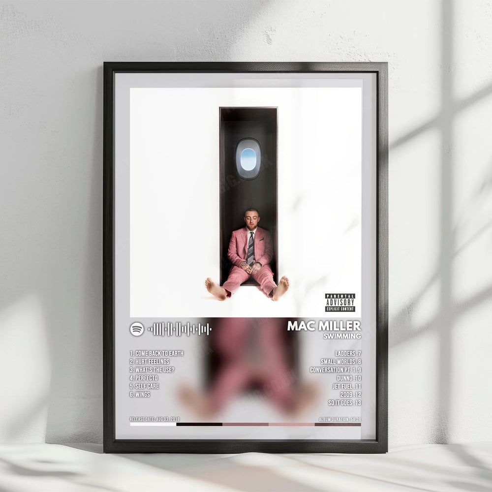 Mac Miller "Swimming" Album Cover Poster - with Complete Tracklist
