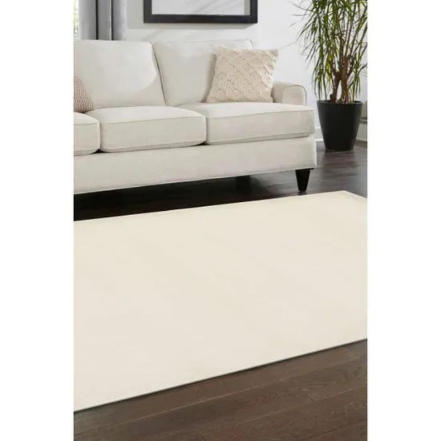 Maestro Solid Ivory Low-Pile Indoor Rug