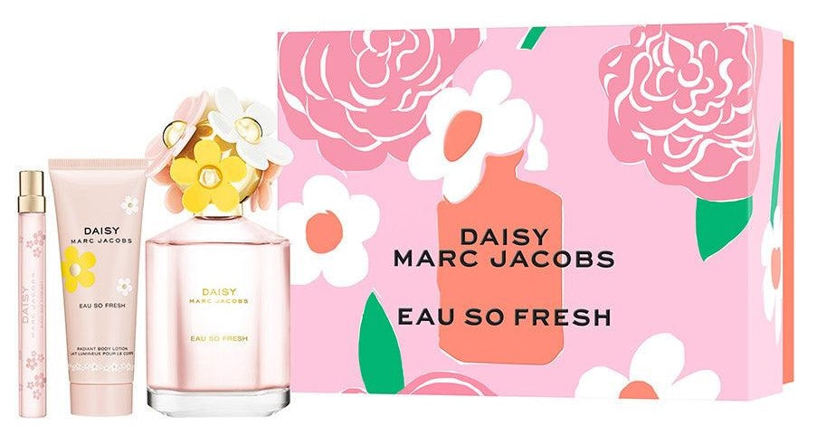 Marc Jacobs Daisy Eau So  Fresh 125ml EDT + 75ml Body Lotion + 10ml EDP for Women Gift Set