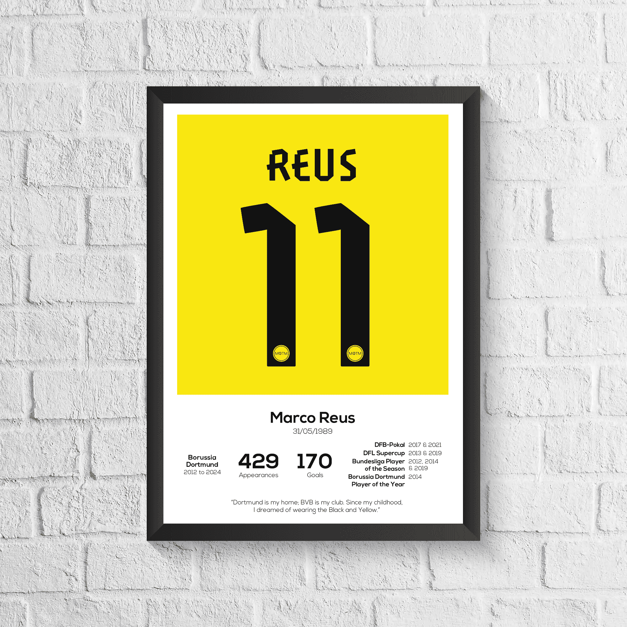 Marco Reus Legend Stats Print