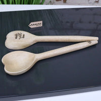 Marula Heart Wooden Spoons – Set of 2 Handcrafted Mango Wood Kitchen Essentials