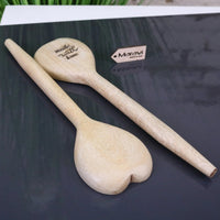 Marula Heart Wooden Spoons – Set of 2 Handcrafted Mango Wood Kitchen Essentials