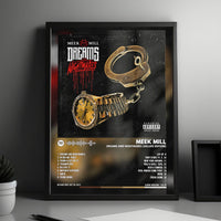 Meek Mill "Dreams and Nightmares (deluxe)" Album Cover Poster - with Complete Tracklist