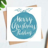 Merry Christmas Pudding Christmas Card