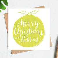 Merry Christmas Pudding Christmas Card