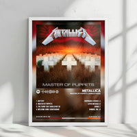 Metallica "Master of Puppets" Album Cover Poster - with Complete Tracklist