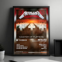 Metallica "Master of Puppets" Album Cover Poster - with Complete Tracklist