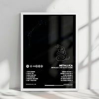 Metallica "Metallica" (The Black Album) Album Cover Poster - with Complete Tracklist