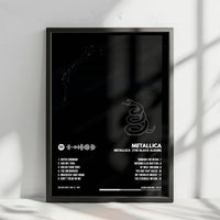 Metallica "Metallica" (The Black Album) Album Cover Poster - with Complete Tracklist