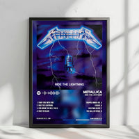 Metallica "Ride the Lightning" Album Cover Poster - with Complete Tracklist