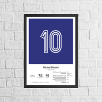 Michel Platini France Legend Stats Print