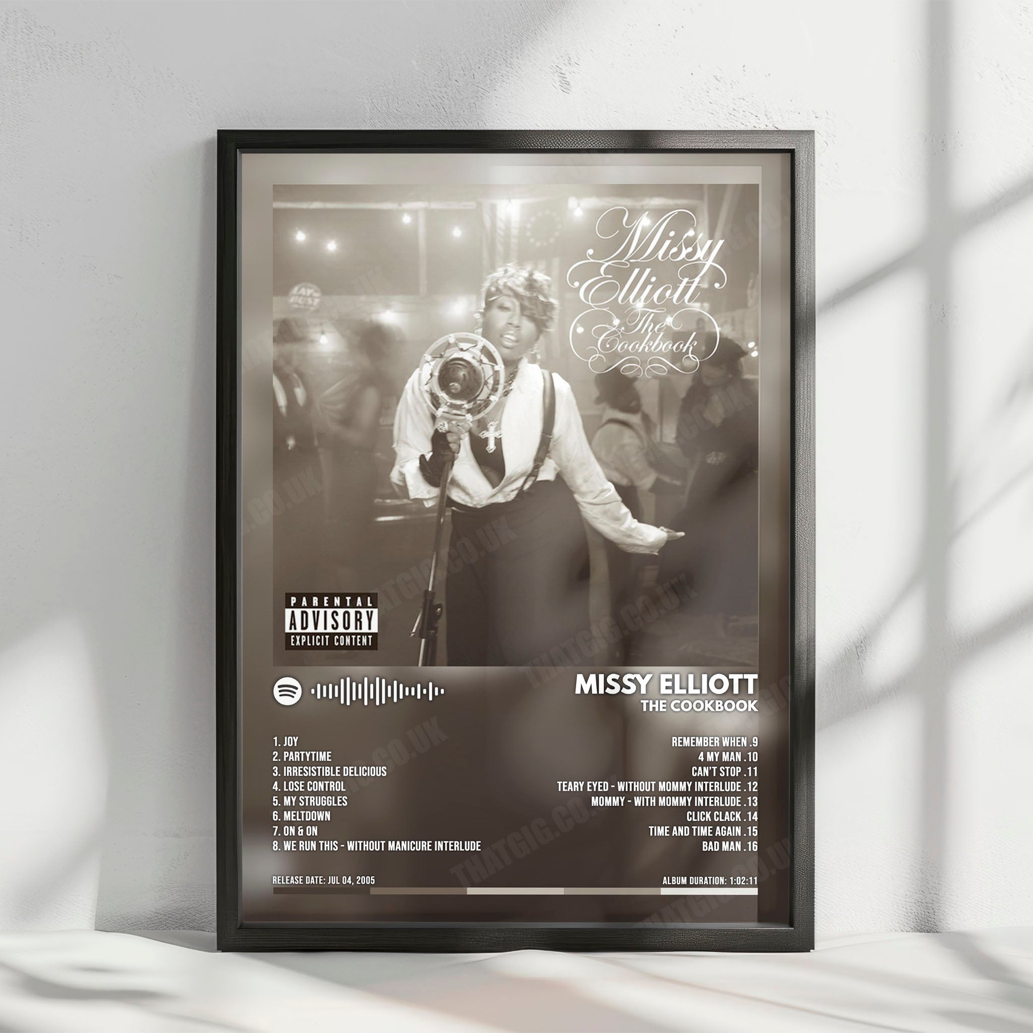 Missy Elliott "The Cookbook" Album Cover Poster - with Complete Tracklist