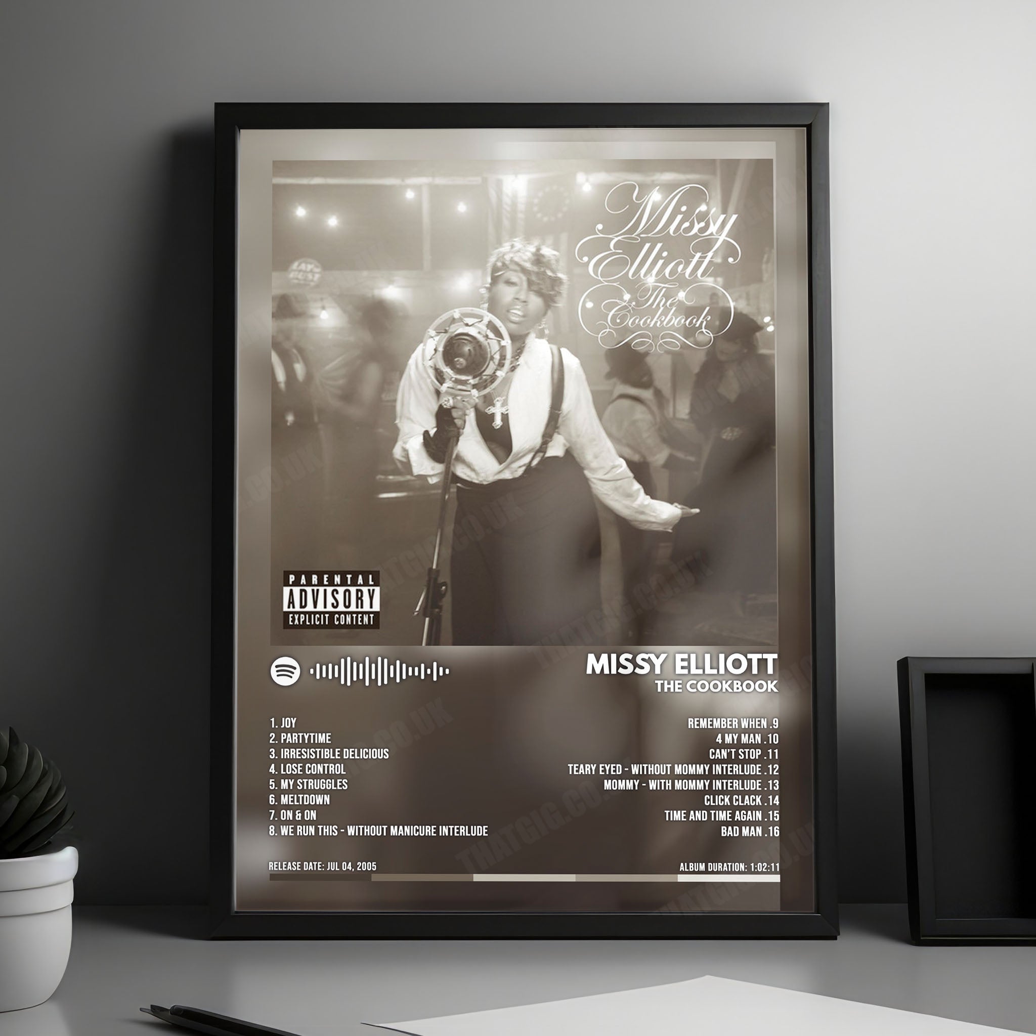 Missy Elliott "The Cookbook" Album Cover Poster - with Complete Tracklist