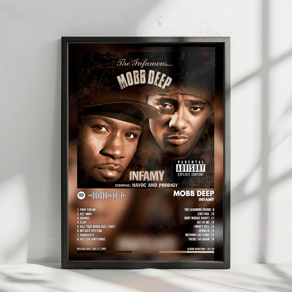 Mobb Deep "Infamy" Album Cover Poster - with Complete Tracklist