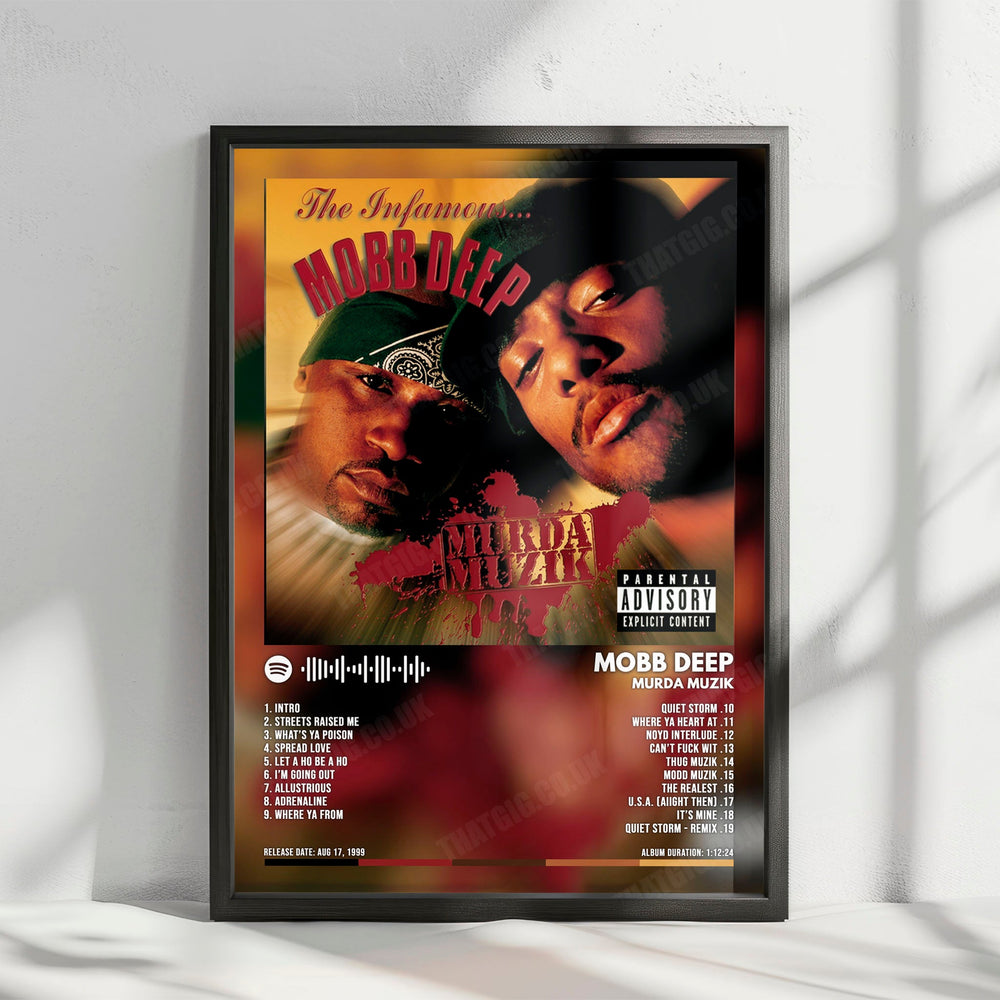 Mobb Deep "Murda Muzik" Album Cover Poster - with Complete Tracklist