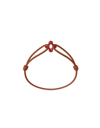 Mini Red Clover Cord Bracelet