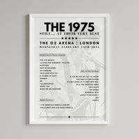 The 1975 Setlist Graphic Poster - The O2 Arena, London, February 14th, 2024