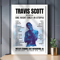 Travis Scott Setlist Poster - MetLife Stadium, East Rutherford, USA - October 9th, 2024