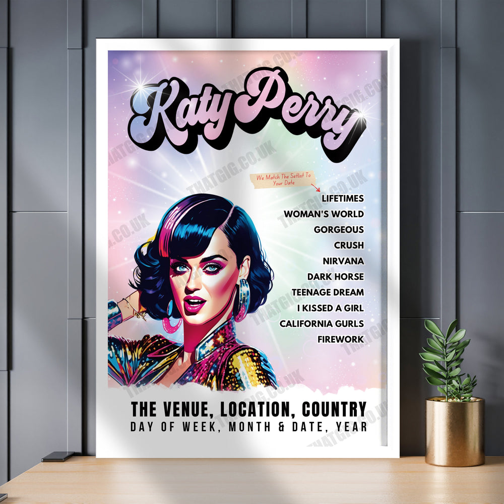 Katy Perry Setlist Poster - Melbourne Cricket Ground - September 28th, 2024