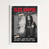 Alice Cooper Setlist Poster - Eventim Apollo, London, England - October 20th, 2024