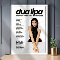 Dua Lipa Setlist Poster - Royal Albert Hall - October 17th, 2024