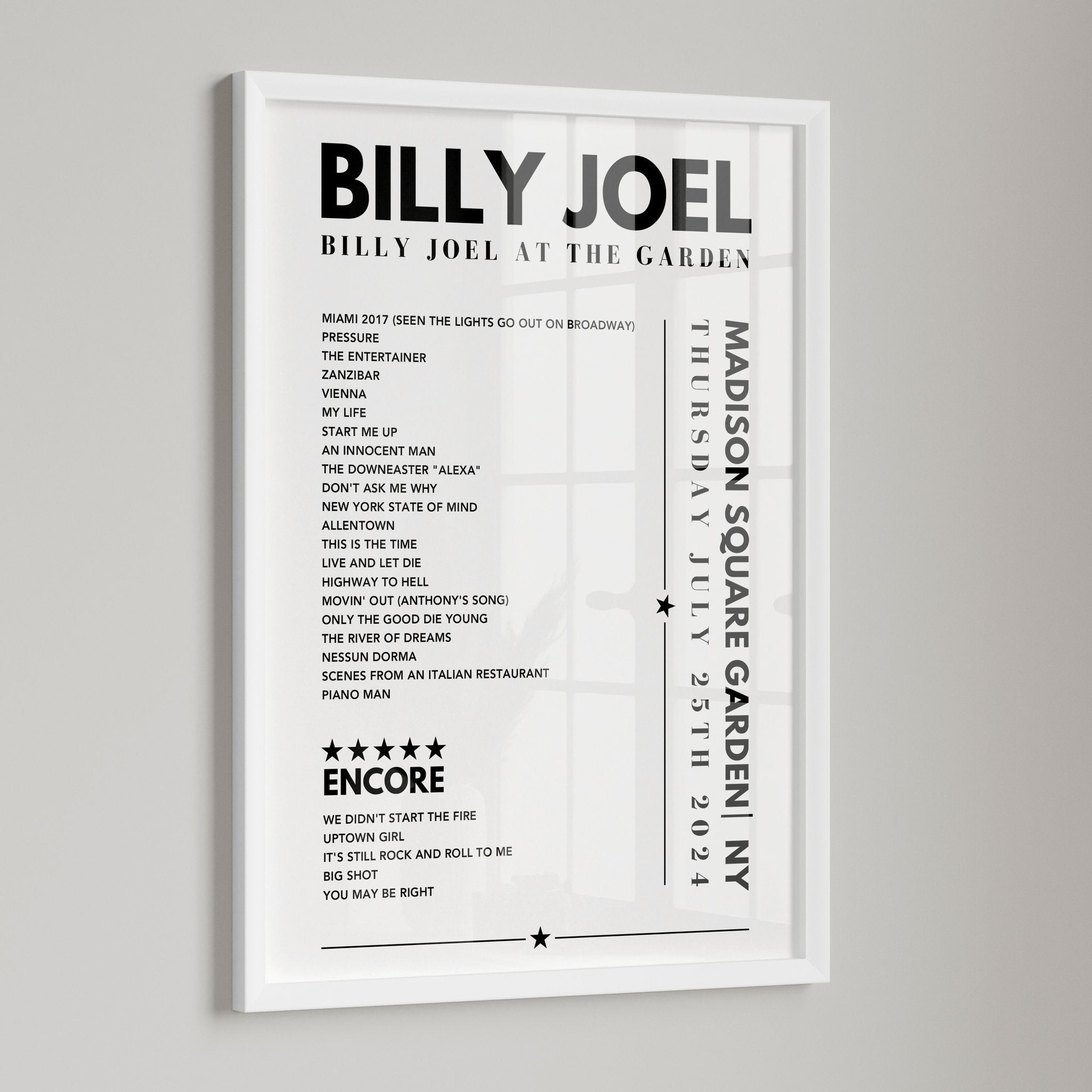 Blur Setlist Poster - Eventim Apollo, London - July 25th, 2023