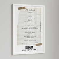 Eminem "Lose Yourself" Lyric Poster