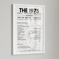 The 1975 Setlist Graphic Poster - The O2 Arena, London, February 20th, 2024