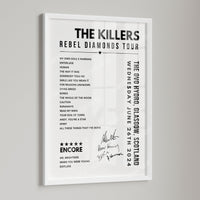 The Killers Setlist Poster - The OVO Hydro, Glasgow - June 26th, 2024