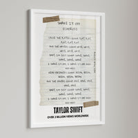 Taylor Swift "Shake It Off" Lyric Poster