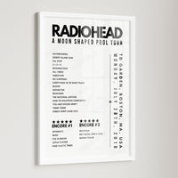 Radiohead Setlist Poster - TD Garden, Boston, USA - July 28th, 2018