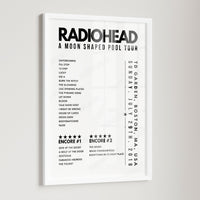Radiohead Setlist Poster - TD Garden, Boston, USA - July 29th, 2018