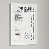 The Killers Setlist Poster - at the CO-OP Live, Manchester - June 18th, 2024