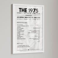 The 1975 Setlist Graphic Poster - AO Arena, Manchester, February 18th, 2024