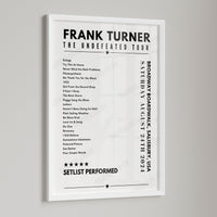 Frank Turner Setlist Poster - Broadway Boardwalk, Salisbury Beach - August 24th, 2024